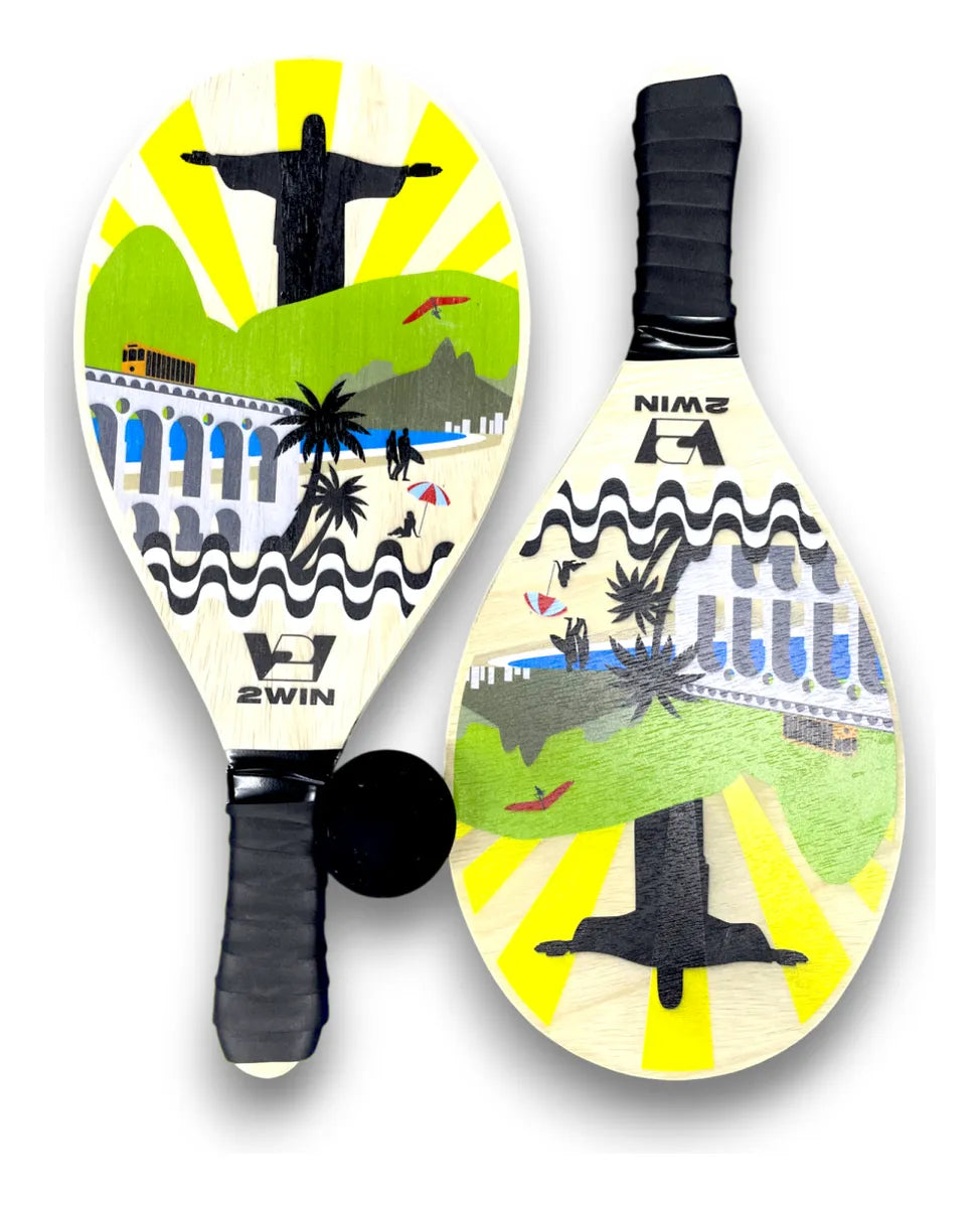 2win Rio Beach Paddle Set – Premium Frescobol Rackets