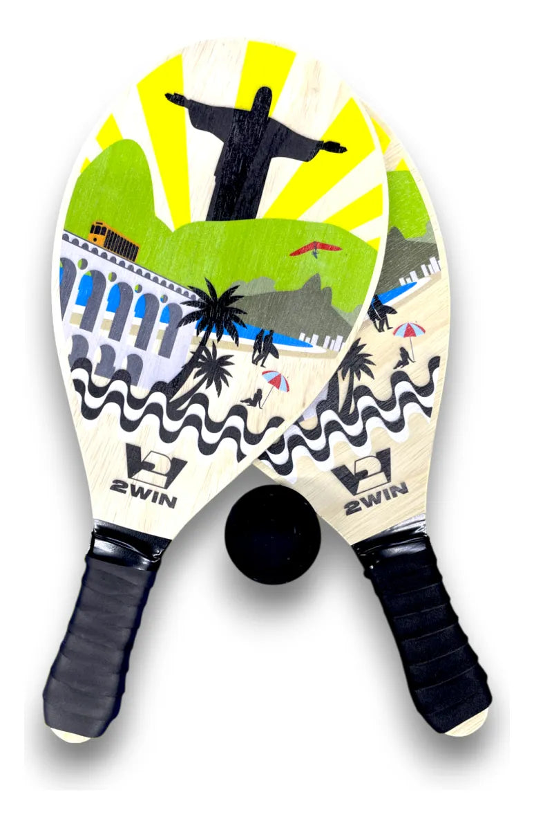 2win Rio Beach Paddle Set – Premium Frescobol Rackets
