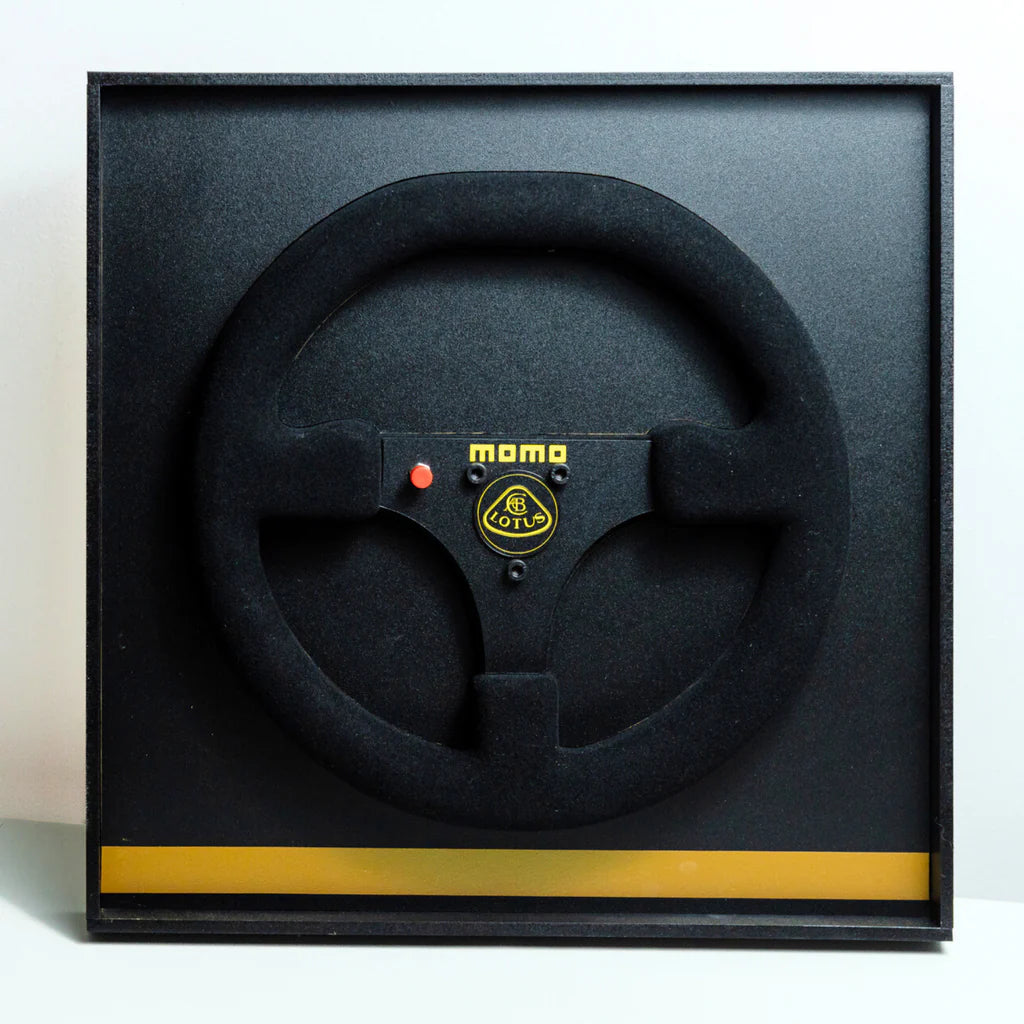 Ayrton Senna 1985 Lotus 97T Steering Wheel 3D Wall Art (Team Livery)