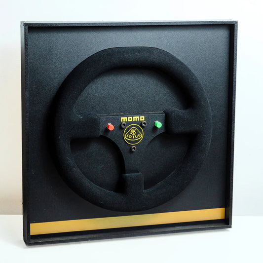 Ayrton Senna 1986 Lotus 98T Steering Wheel 3D Wall Art (Team Livery)
