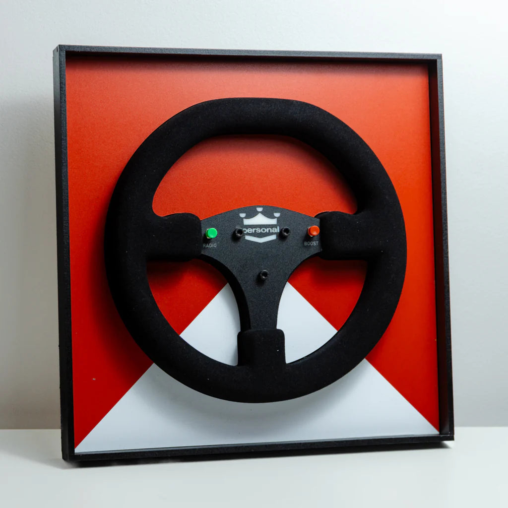 Ayrton Senna 1989 McLaren MP4/5 Steering Wheel 3D Wall Art (Team Livery)