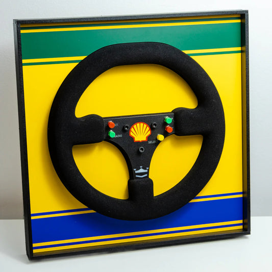 Ayrton Senna 1991 McLaren MP4/6 Steering Wheel 3D Wall Art (Helmet Livery)