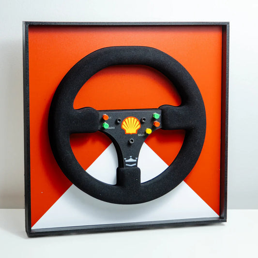 Ayrton Senna 1991 McLaren MP4/6 Steering Wheel 3D Wall Art (Team Livery)