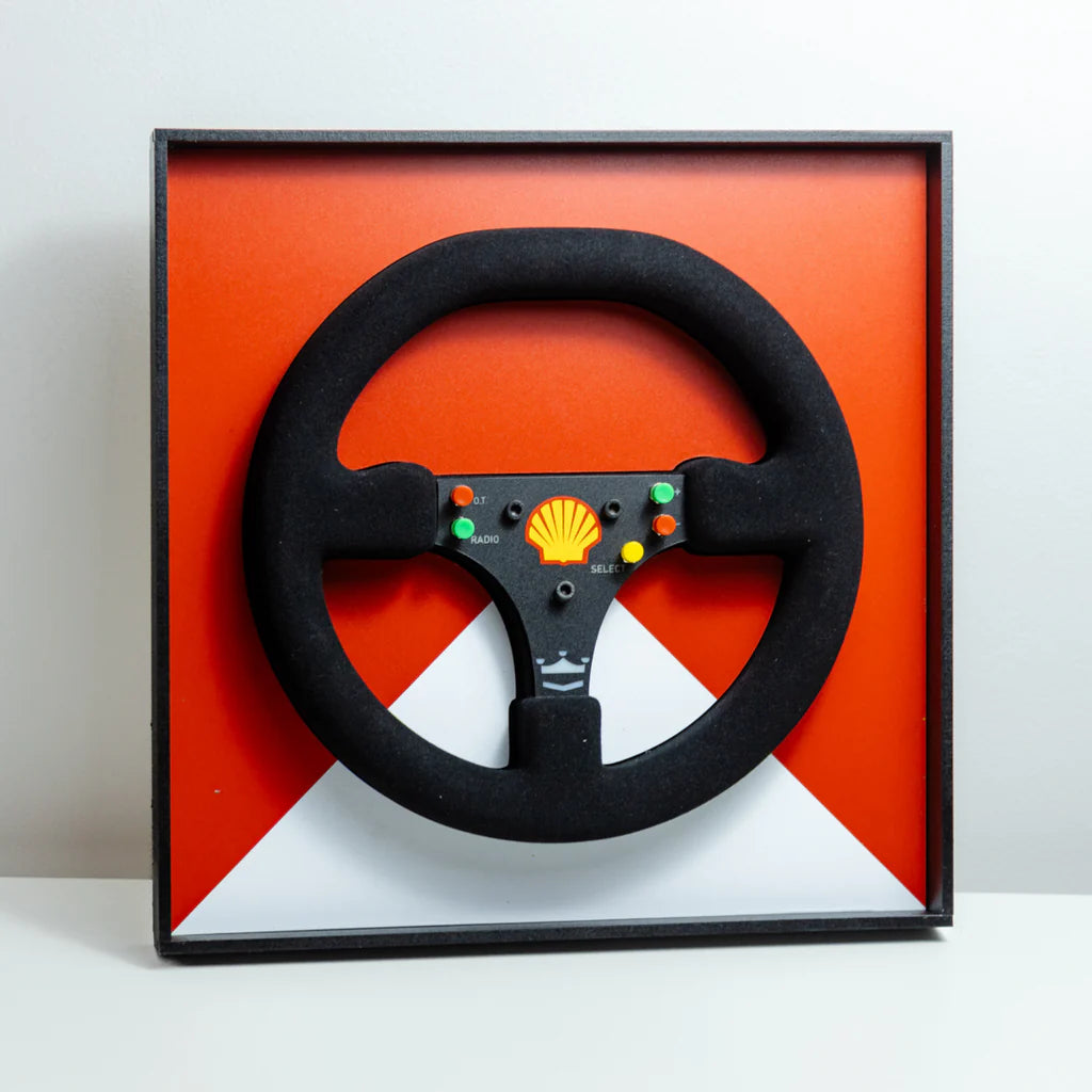 Ayrton Senna 1991 McLaren MP4/6 Steering Wheel 3D Wall Art (Team Livery)
