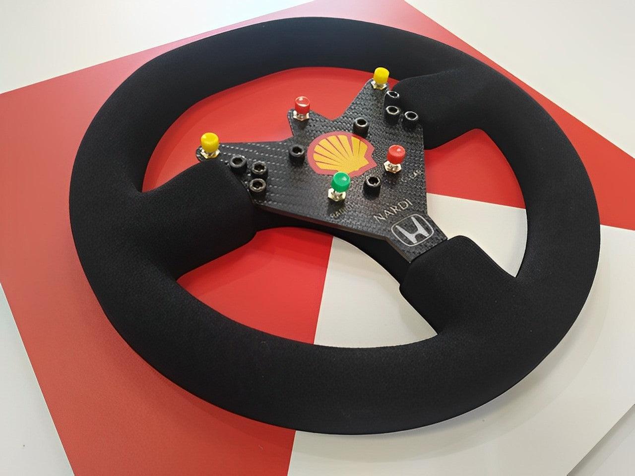 Ayrton Senna 1992 McLaren MP4/7 Steering Wheel 3D Wall Art - Brazilian Shop