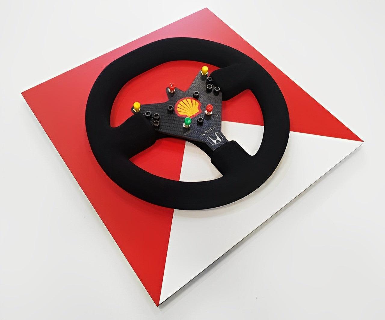 Ayrton Senna 1992 McLaren MP4/7 Steering Wheel 3D Wall Art - Brazilian Shop