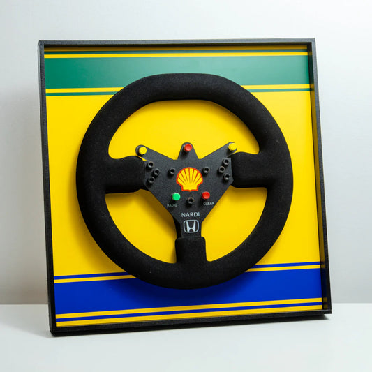 Ayrton Senna 1992 McLaren MP4/7 Steering Wheel 3D Wall Art (Helmet Livery)