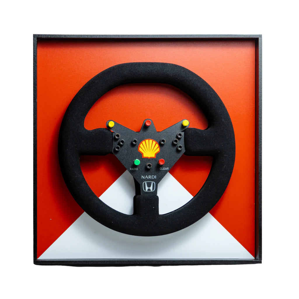 Ayrton Senna 1992 McLaren MP4/7 Steering Wheel 3D Wall Art (Team Livery)