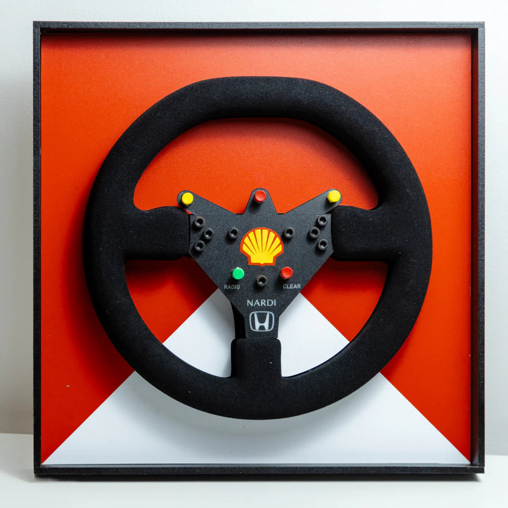 Ayrton Senna 1992 McLaren MP4/7 Steering Wheel 3D Wall Art (Team Livery)