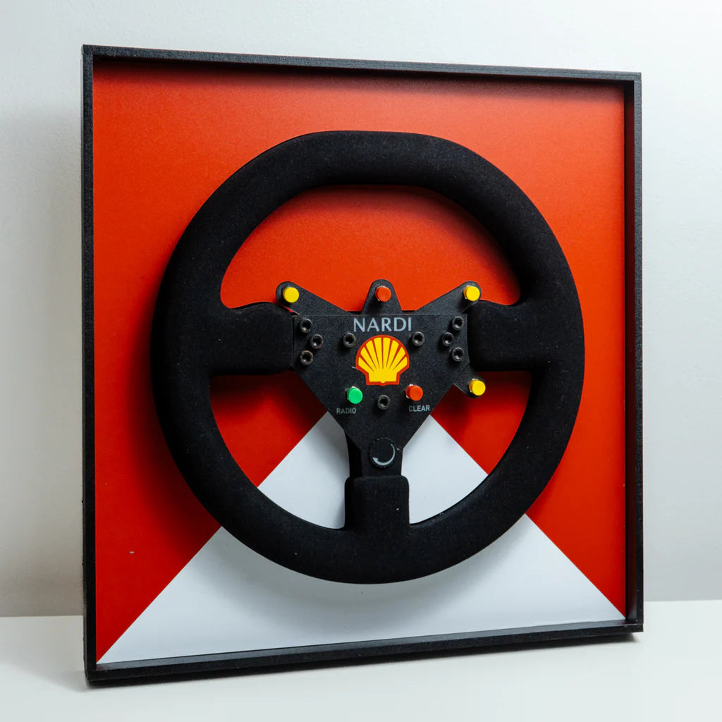 Ayrton Senna 1993 McLaren MP4/8 Steering Wheel 3D Wall Art (Team Livery)