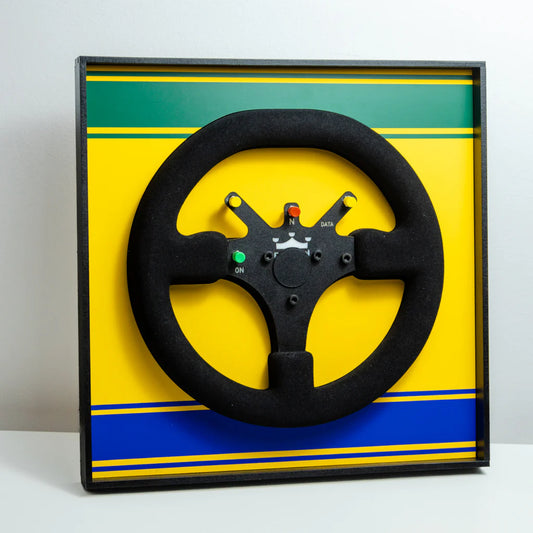 Ayrton Senna 1994 Williams FW16 Steering Wheel 3D Wall Art (Helmet Livery)