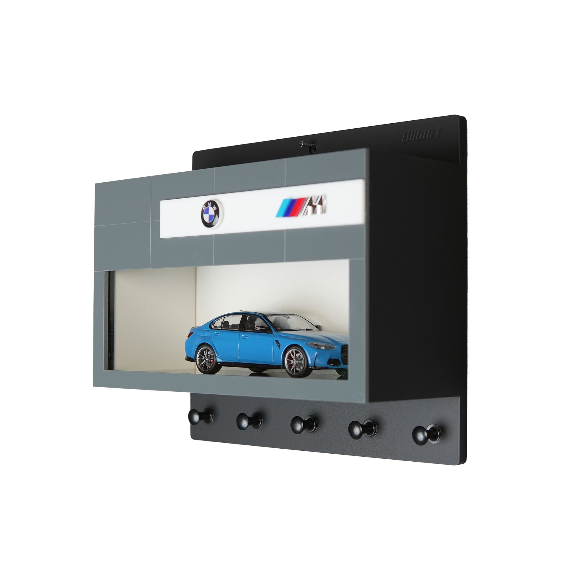 BMW M Wall Key Hook Rack - Scale Model Car Display Case