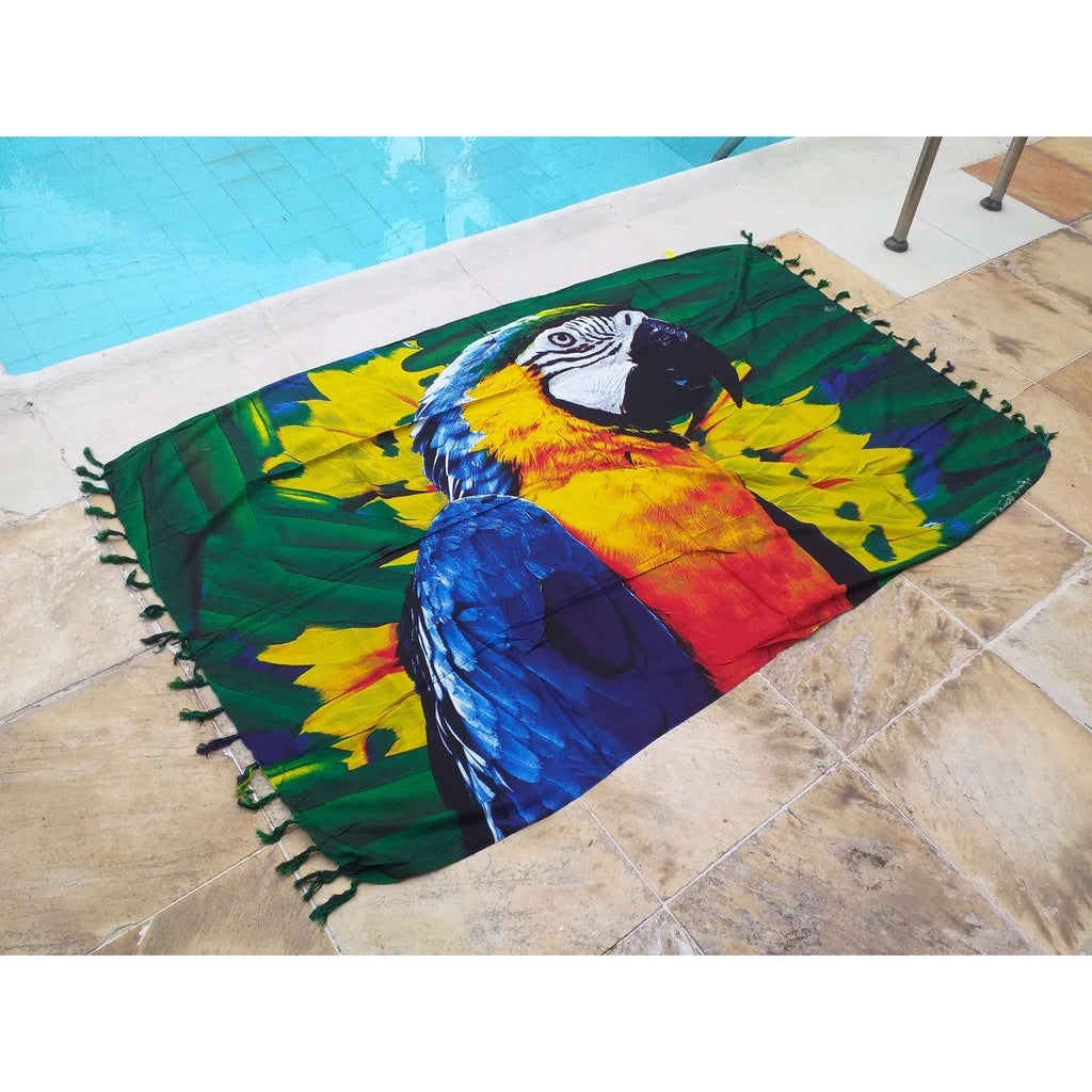 Canga Arara Azul - Hyacinth Macaw Brazilian Beach Towel