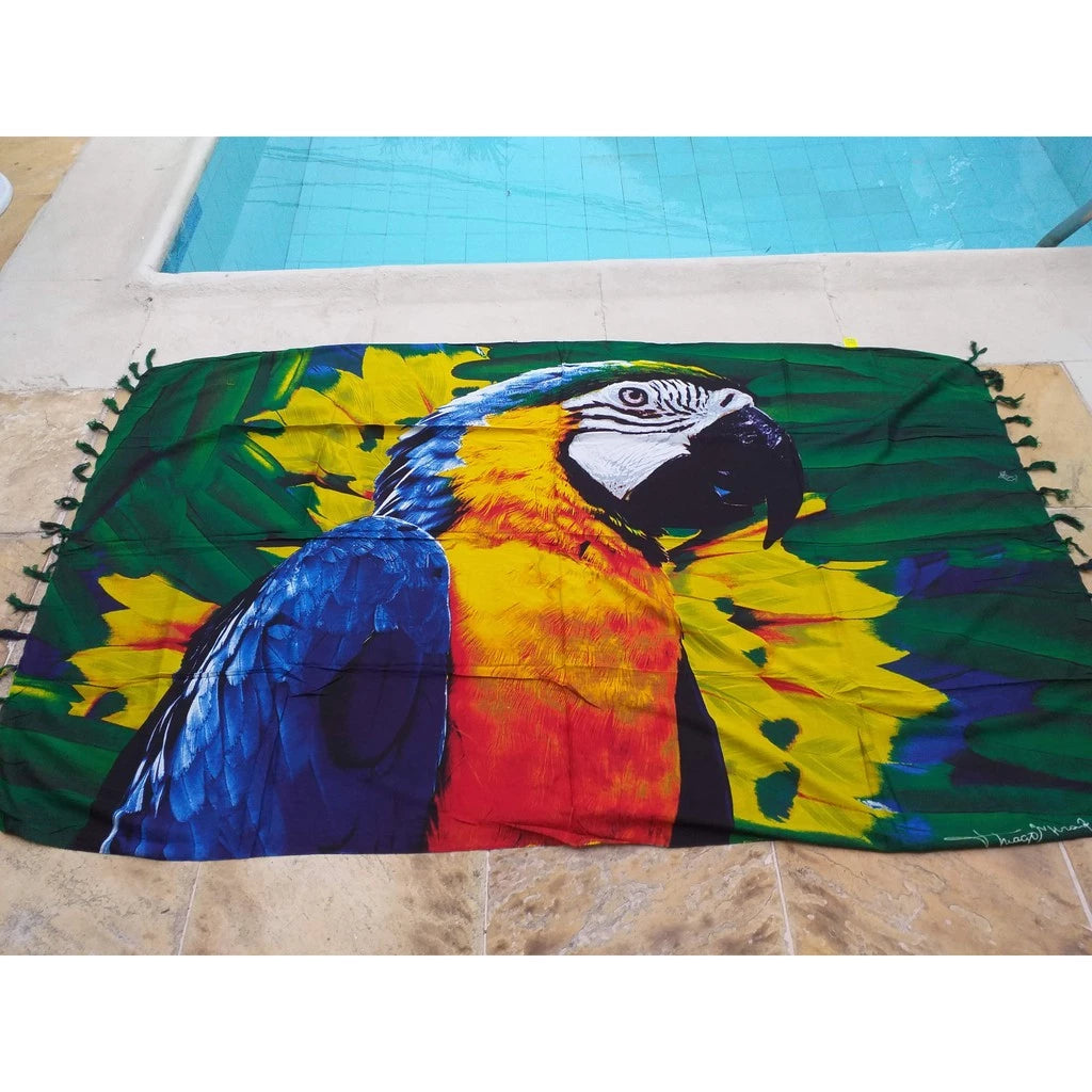 Canga Arara Azul - Hyacinth Macaw Brazilian Beach Towel
