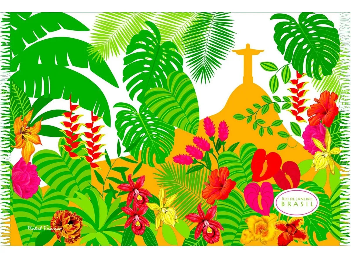 Canga Rio de Janeiro Christ the Redeemer - Brazilian Beach Towel