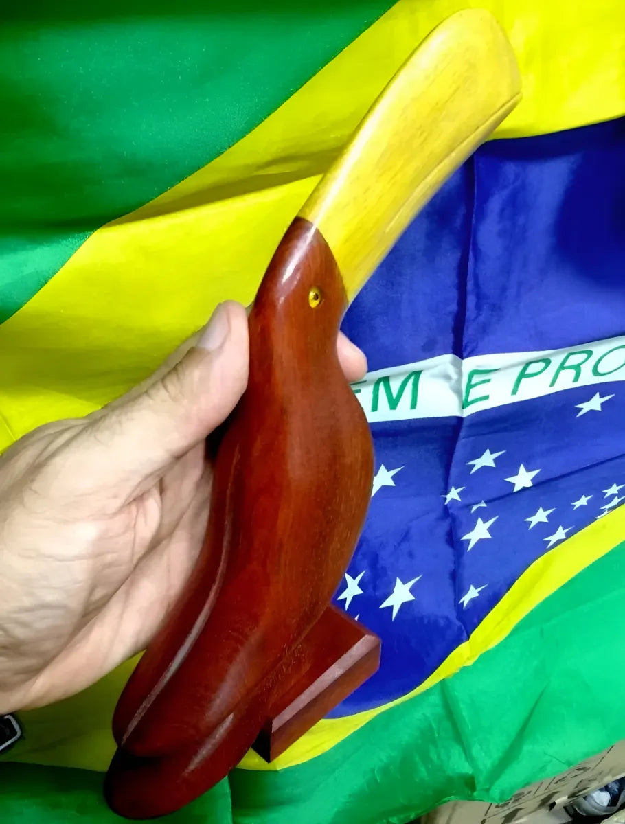 Handcrafted 22cm Wooden Toucan – Sustainable Brazilwood