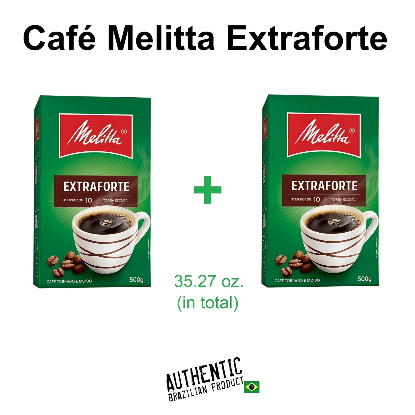 Melitta Extra Strong Coffee Vacuum-Sealed 17.64 oz (Pack of 2) - Brazilian Shop