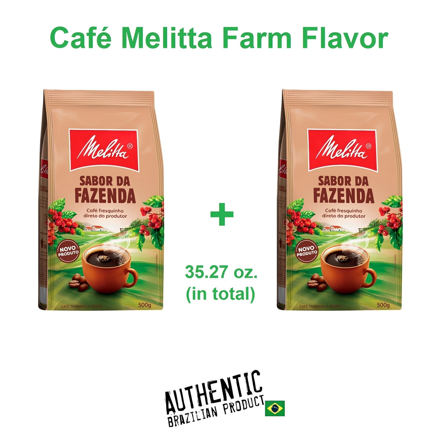Melitta Farm Flavor Coffee 17.64 oz (Pack of 2) - Brazilian Shop