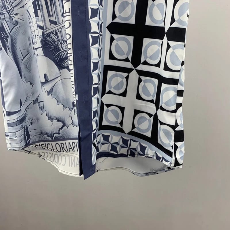 Printed Shirt Silk Style - Elegance