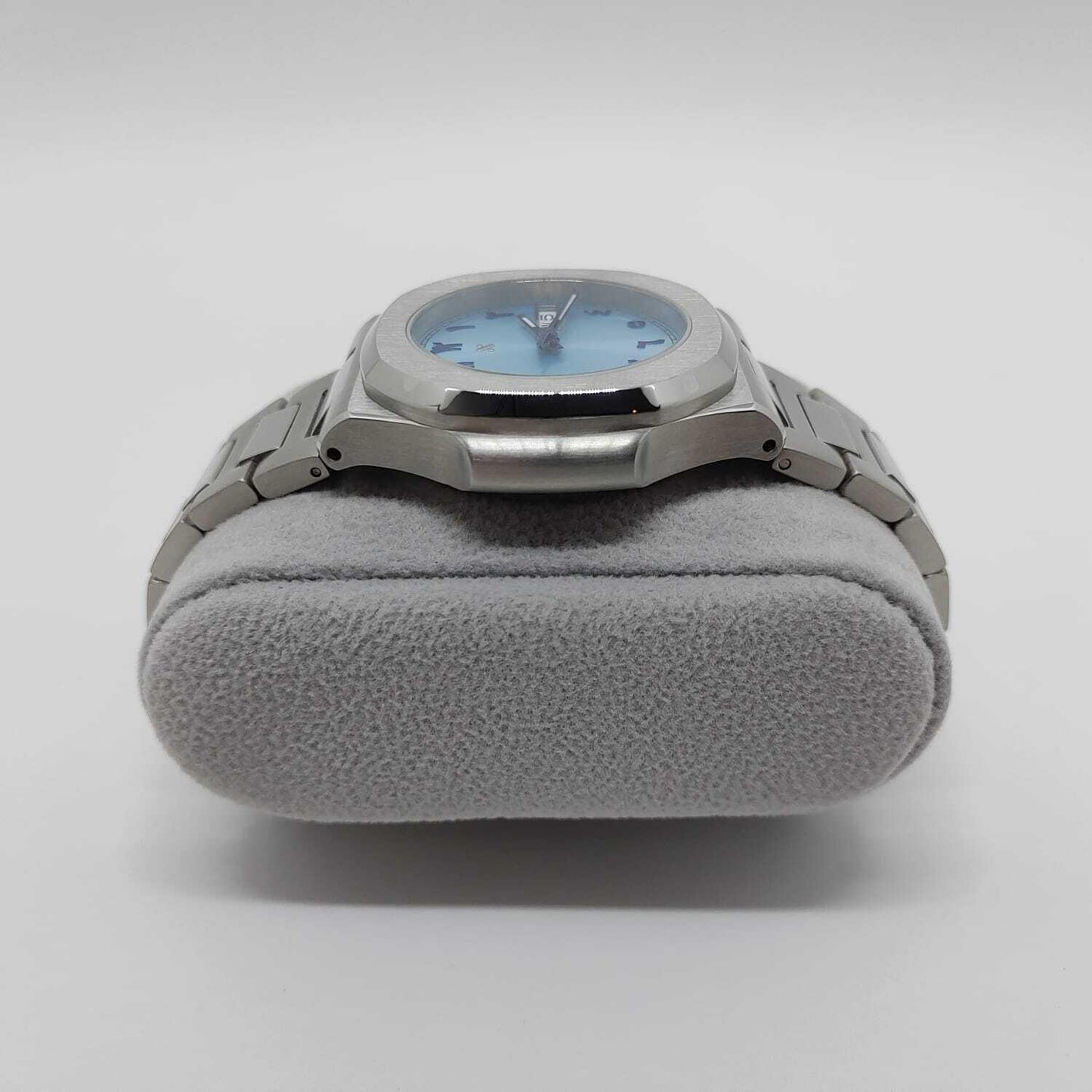 Seiko NH36 Day Date Nautilus 40mm Ice Blue Arabic Dial - Brazilian Shop