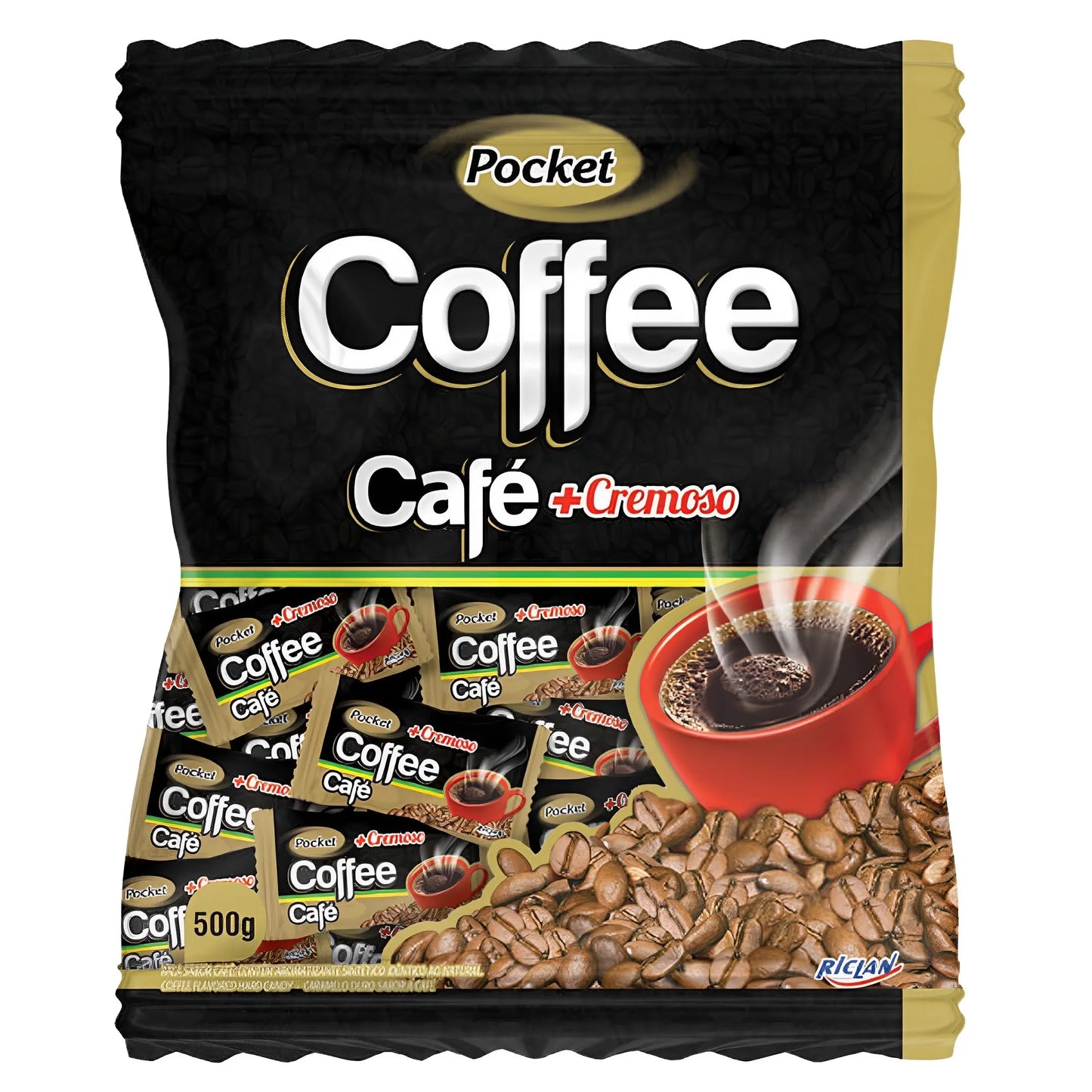 Riclan Freegells Pocket Creamy Coffee Hard Candy 1kg (Pack of 2)