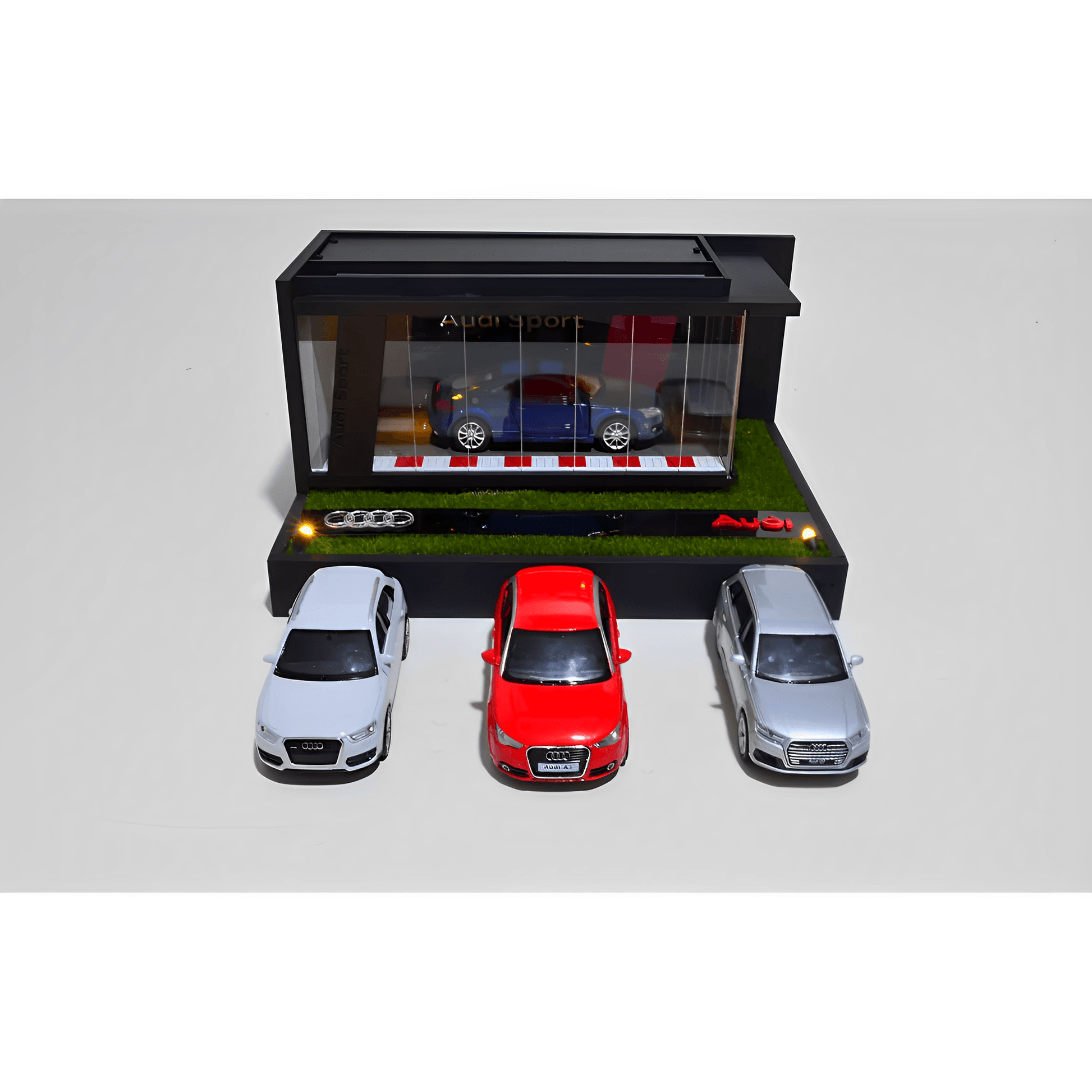Audi Sport Dealership Exhibitor For Model Cars - Exclusive Item - Handmade - Brazilian Shop