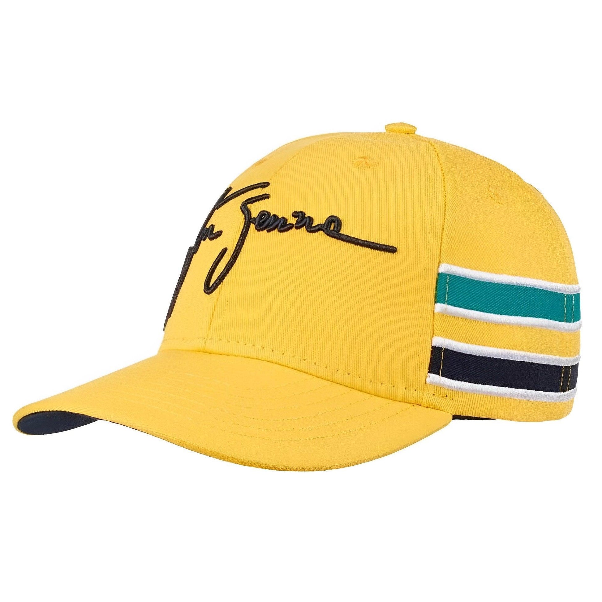 Ayrton Senna Id Cap Helmet Fan Collection Yellow - Brazilian Shop