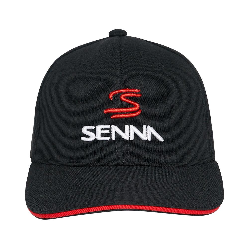 Ayrton Senna Logo Cap Black - Brazilian Shop