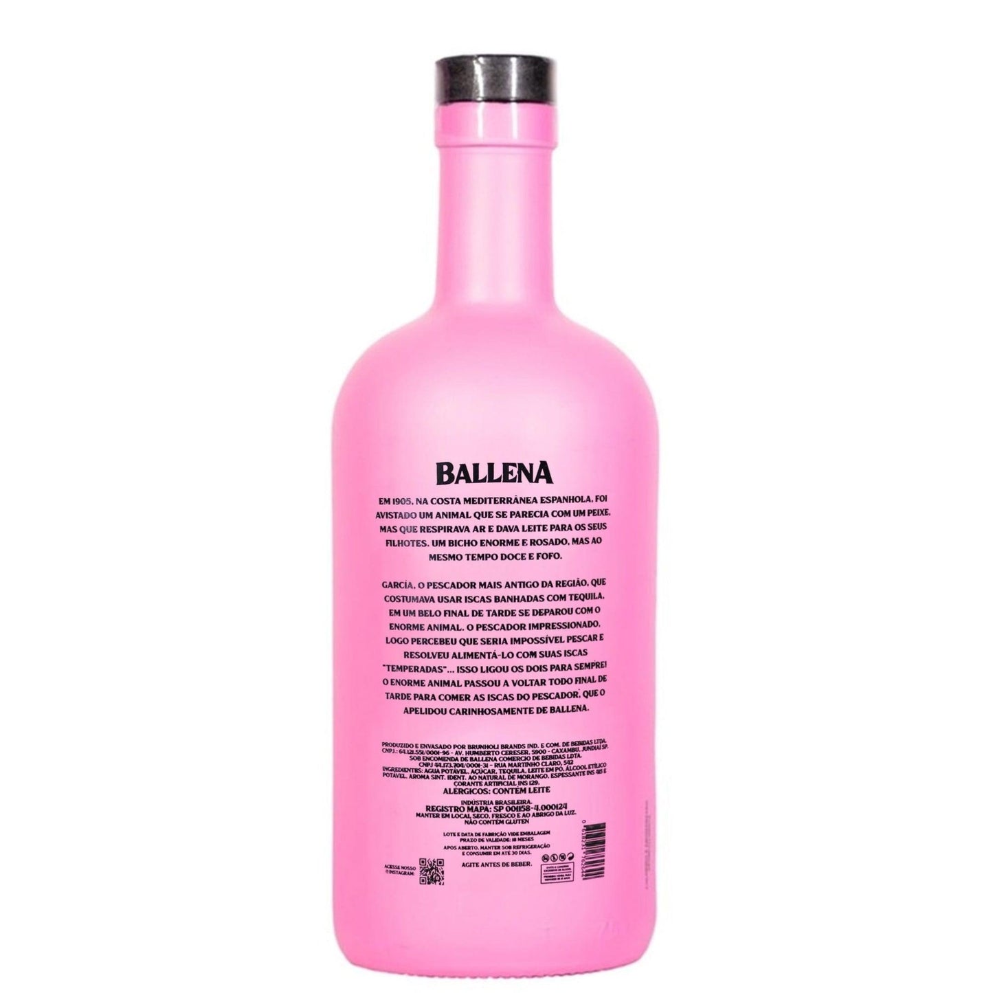 Ballena Strawberry Cream Liqueur with Tequila 750ml - Brazilian Shop