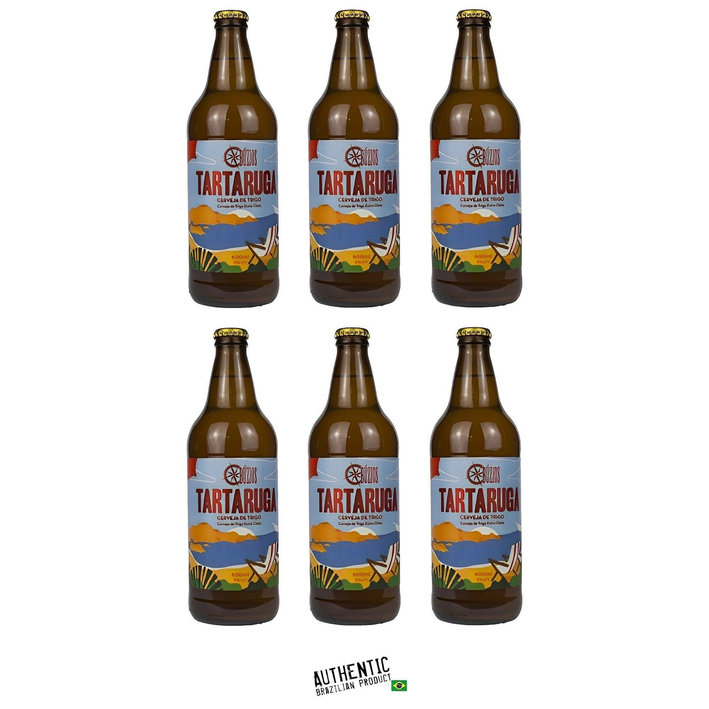 Búzios Tartaruga Weiss Bier Brazilian Craft Beer 20.28 fl. oz. (Pack of 6) - Brazilian Shop