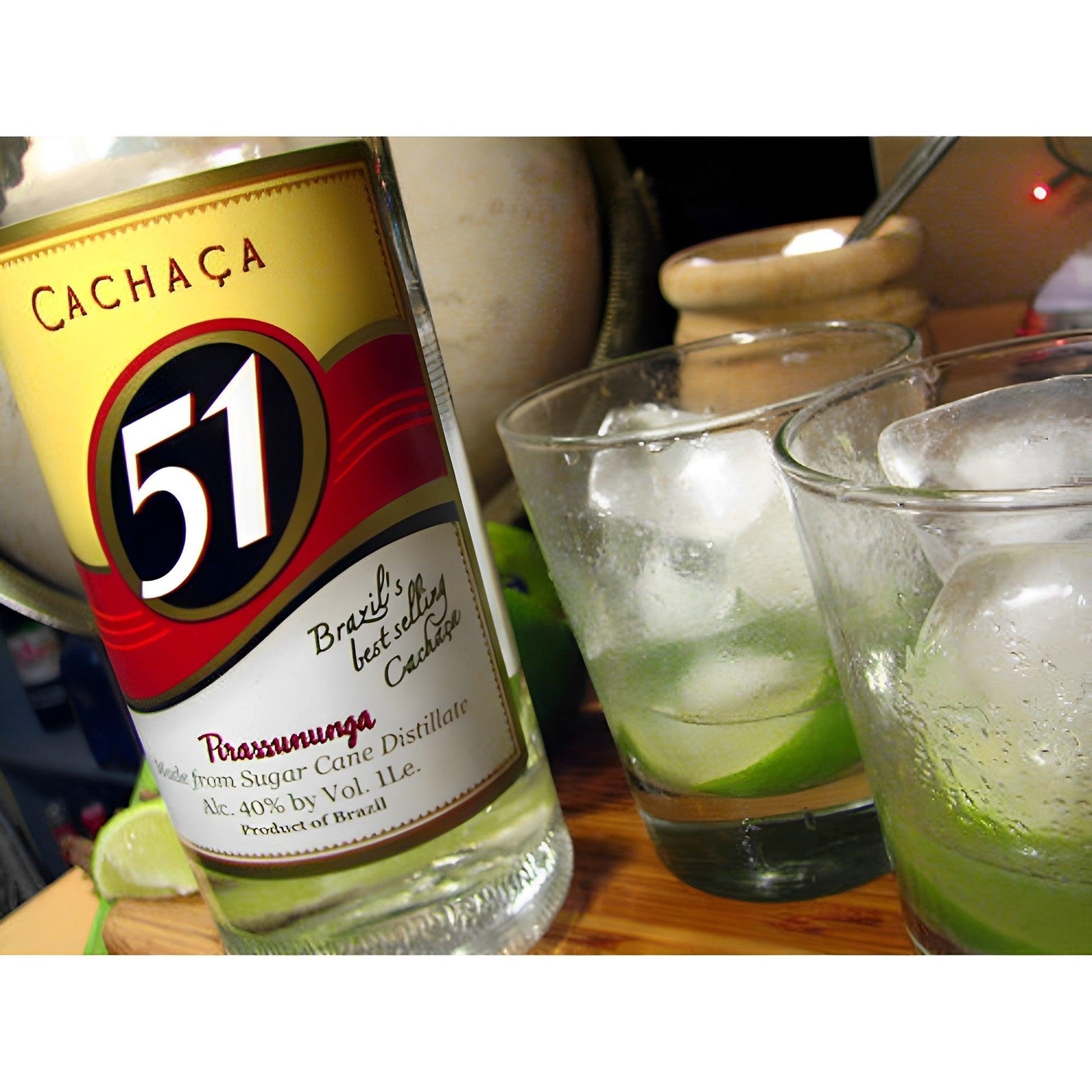 Cachaca 51 965ml - The original from Brazil Same bottle sold in brazilian market - Brazilian Shop