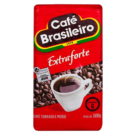 Cafe Brasileiro Extra Strong Vacuum-Sealed Coffee 17.64 oz (Pack of 2) - Brazilian Shop