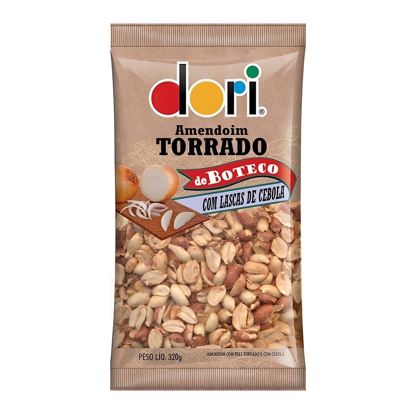 Dori Roasted Peanuts With Onion Chips 11.28 oz. (Pack of 4) - Brazilian Shop