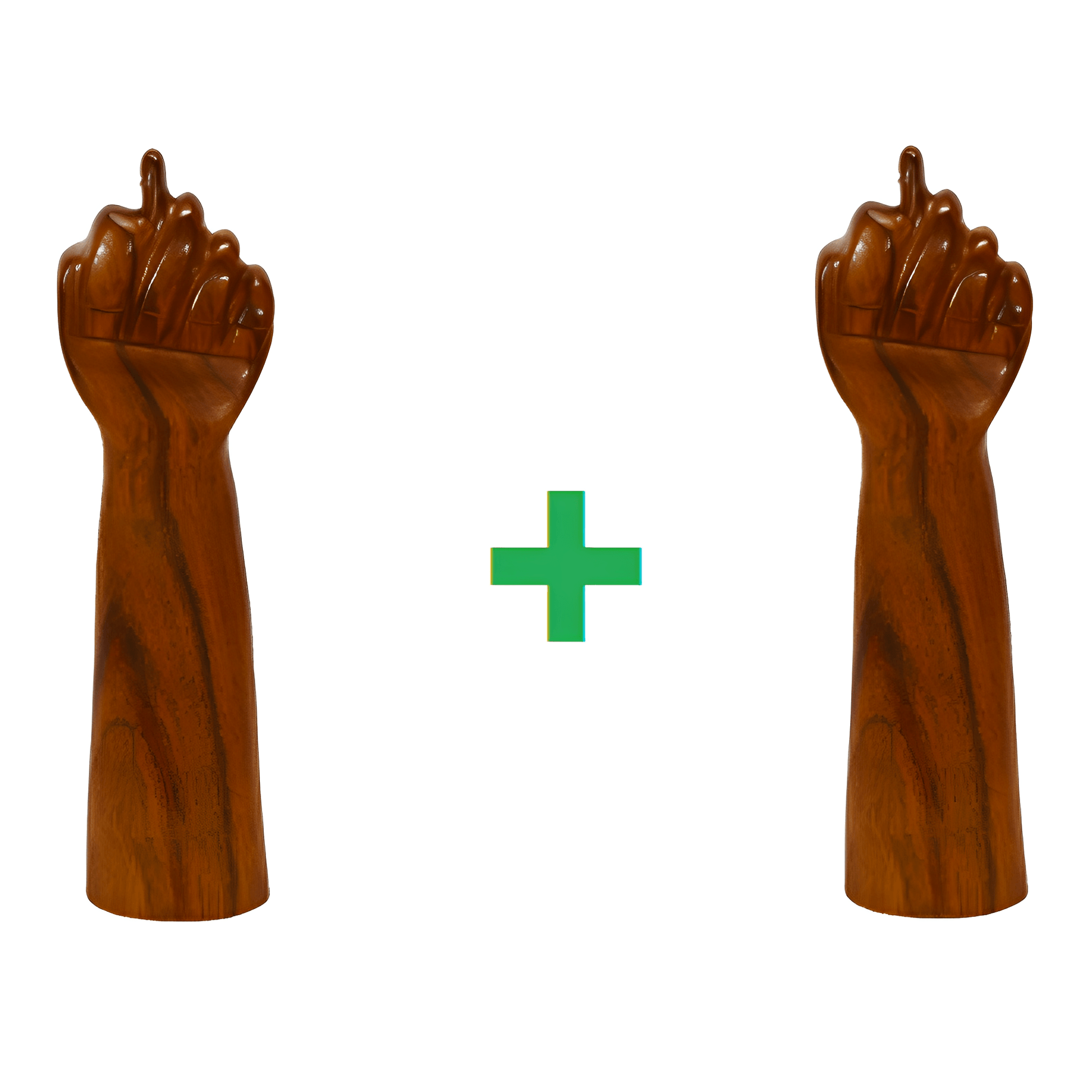 Fig Sign Wooden Craft 25cm - 2Pcs - Decoration (Brings Luck) - Brazilian Shop