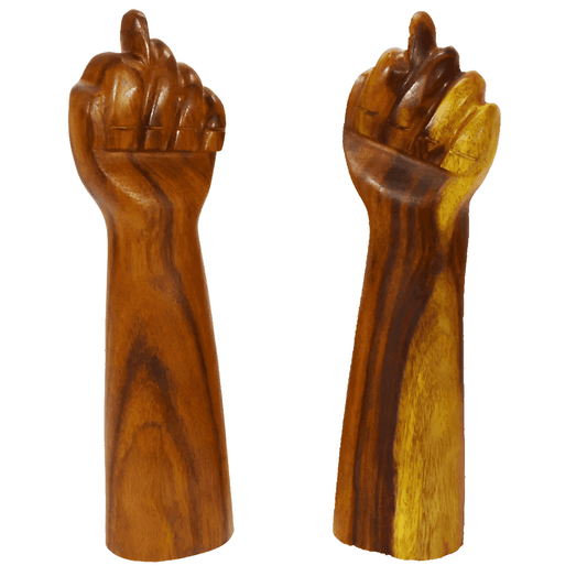 Fig Sign Wooden Craft 25cm | 2 Pieces | Handmade Lucky Amulet - Brazilian Shop
