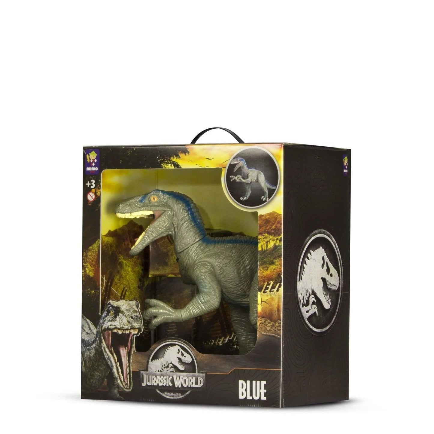 Mimo Toys Jurassic World Velociraptor Blue Articulated Figure - Brazilian Shop