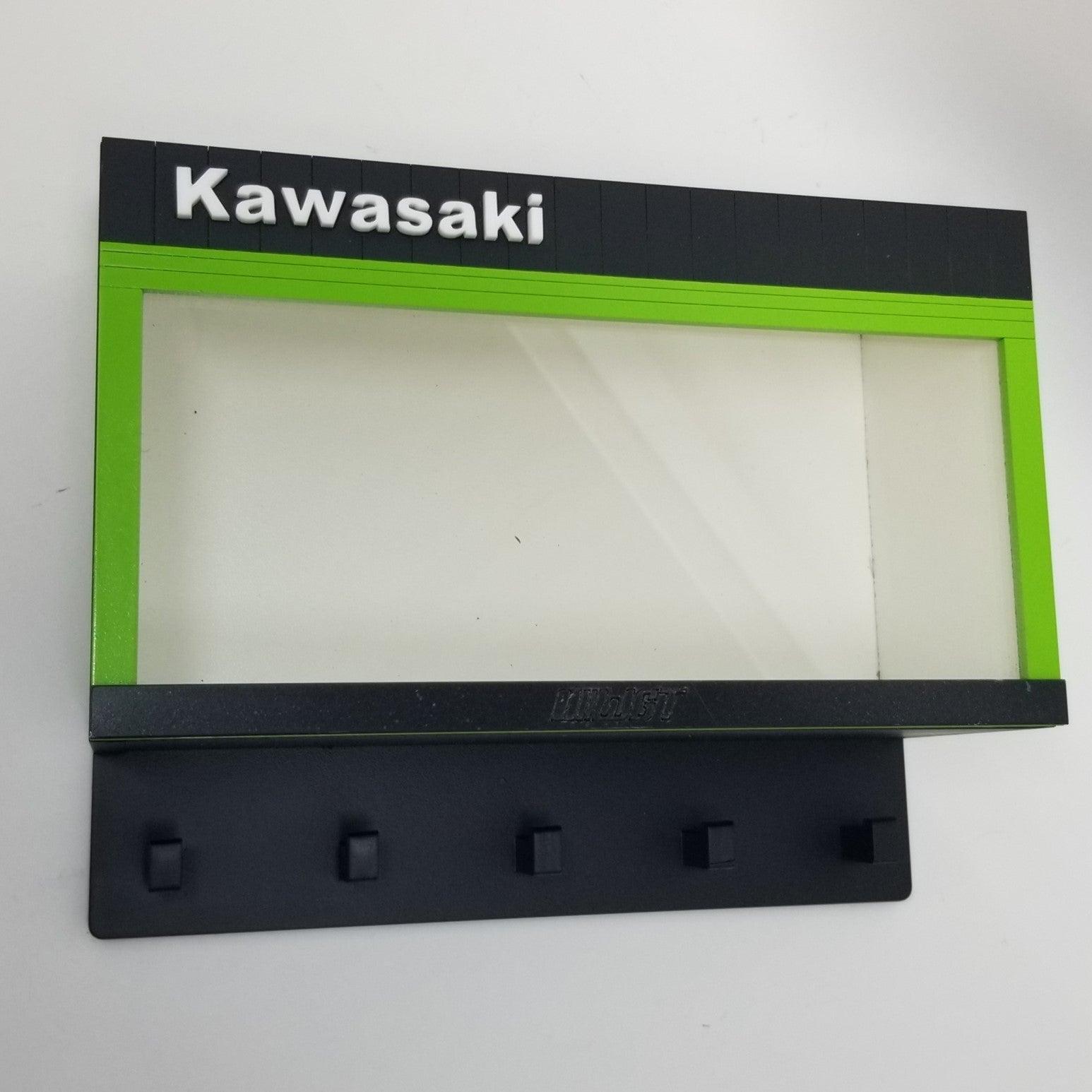 Kawasaki Dealership Wall Key Hook Rack - Exclusive item - Handcrafted Key Holder - Brazilian Shop