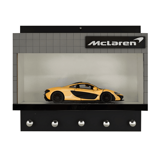 McLaren Dealership Wall Key Hook Rack - Exclusive Item - Handcrafted Key Holder - Brazilian Shop