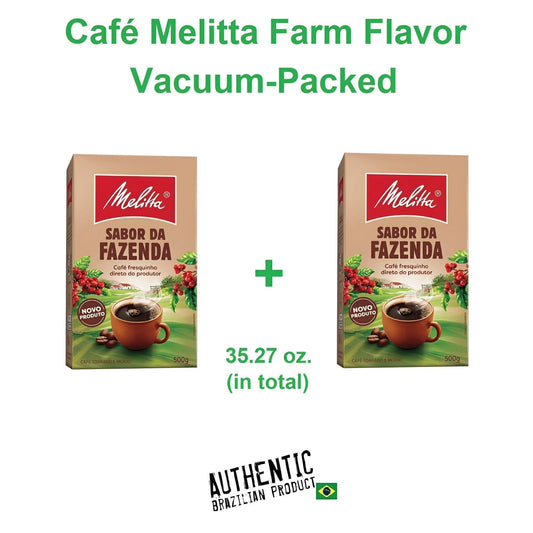 Melitta Farm Flavor Coffee Vacuum-Sealed 17.64 oz (Pack of 2) - Brazilian Shop