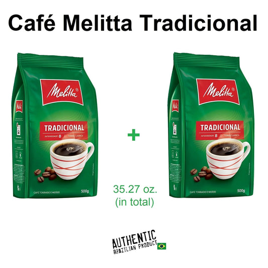 Melitta Traditional Coffee Pouch 17.64 oz. (Pack of 2) - Brazilian Shop