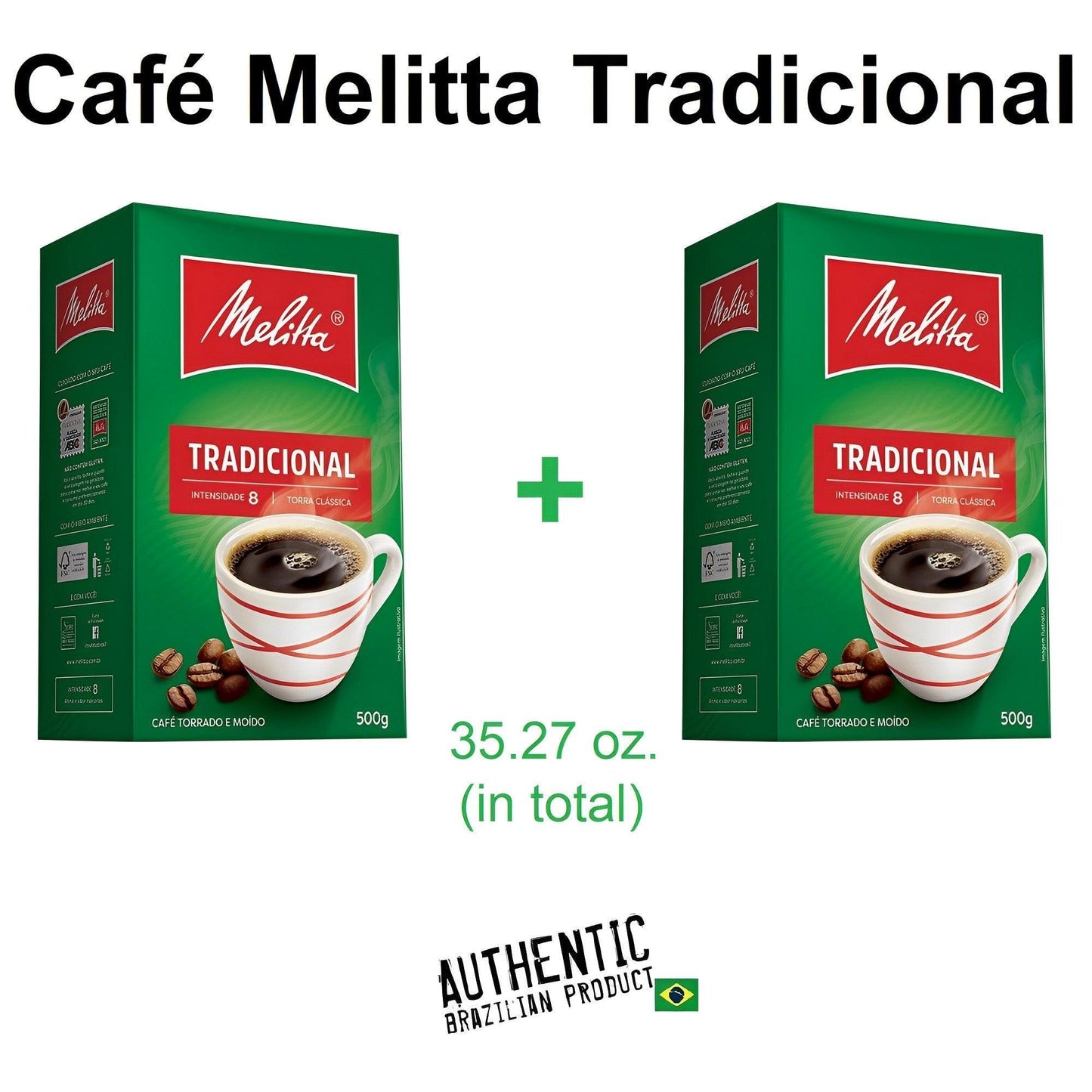 Melitta Traditional Coffee Vacuum-Sealed 17.64 oz (Pack of 2) - Brazilian Shop