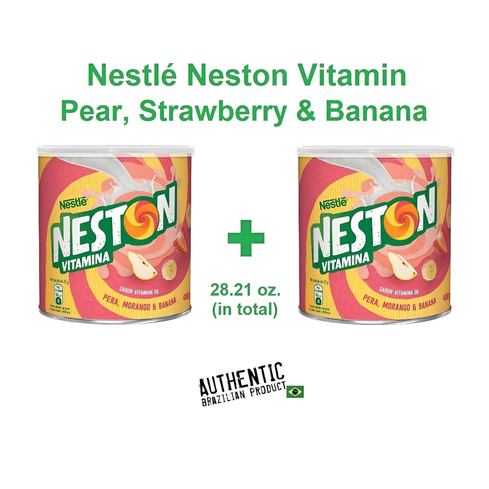Nestlé Neston Vitamin Pear, Strawberry & Banana 14.10 oz. (Pack of 2) - Brazilian Shop