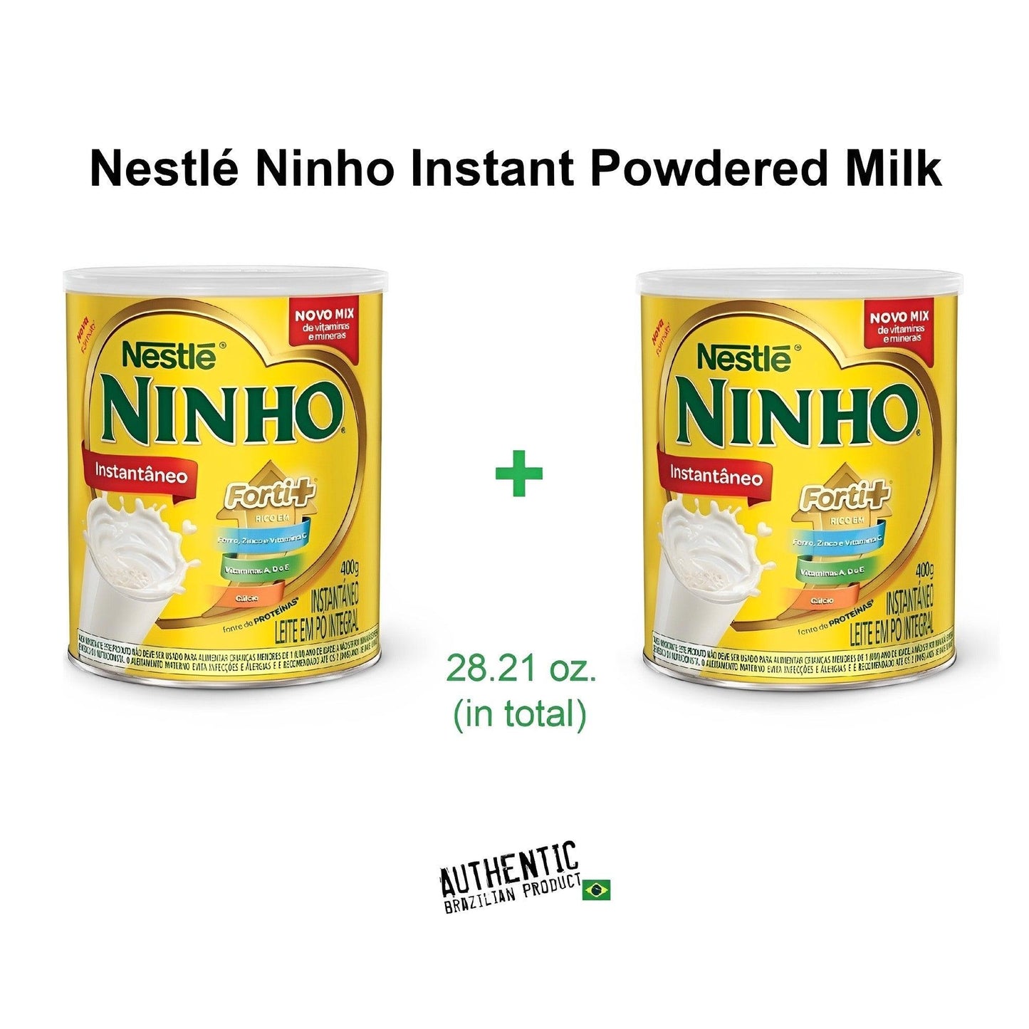 Nestlé Ninho Instant Whole Powdered Milk 14.10 oz. (Pack of 2) - Brazilian Shop