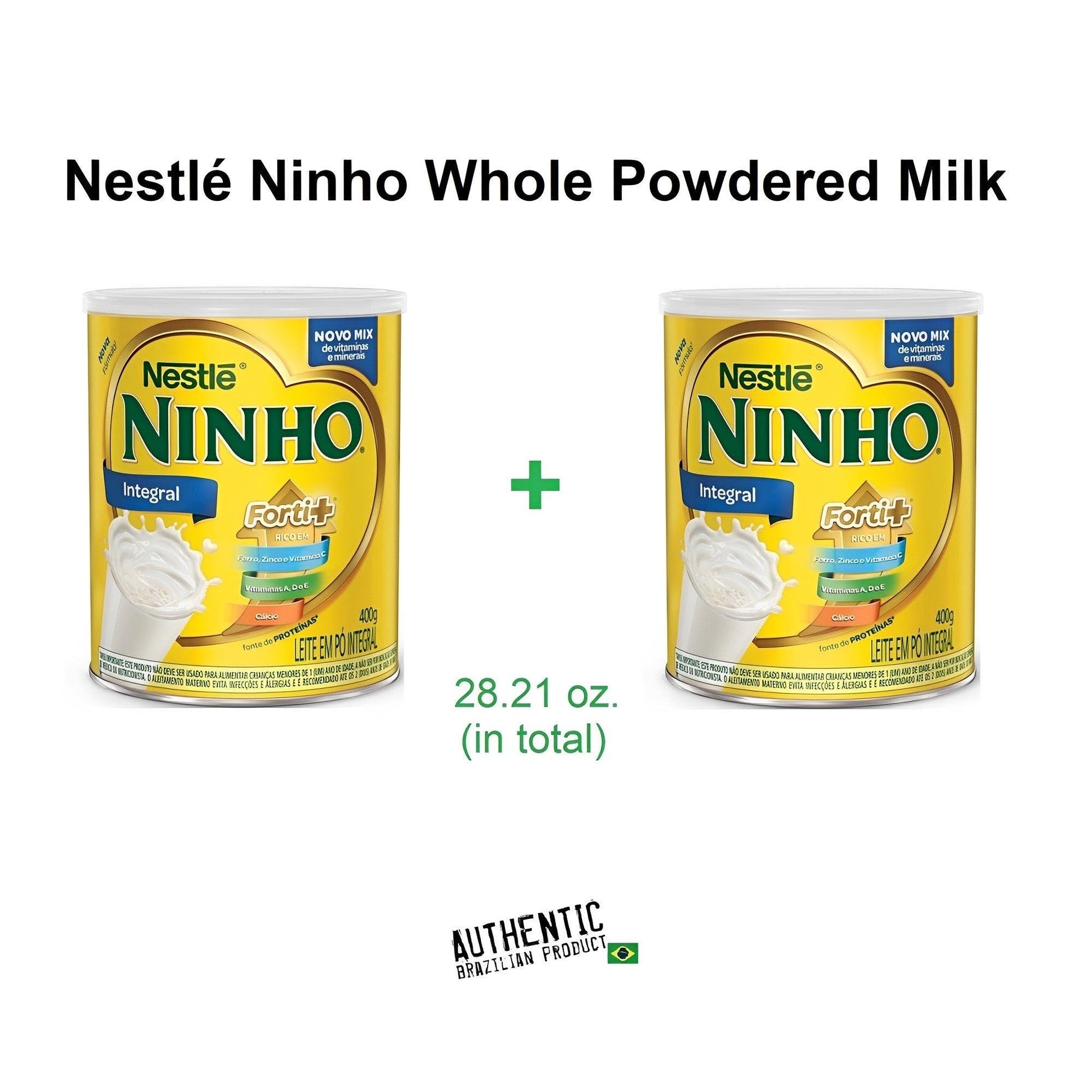 Nestlé Ninho Whole Powdered Milk 14.10 oz. (Pack of 2) - Brazilian Shop