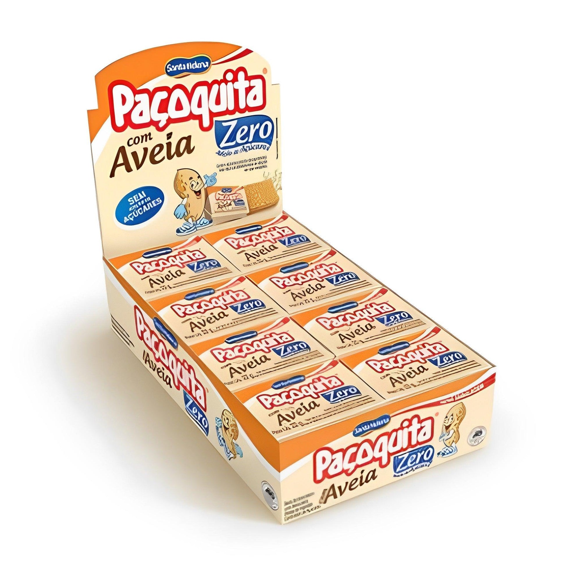 Paçoquita Brazilian Sweet Ground Peanut Zero with Oatmeal 15.23 oz. (Pack of 3) - Brazilian Shop