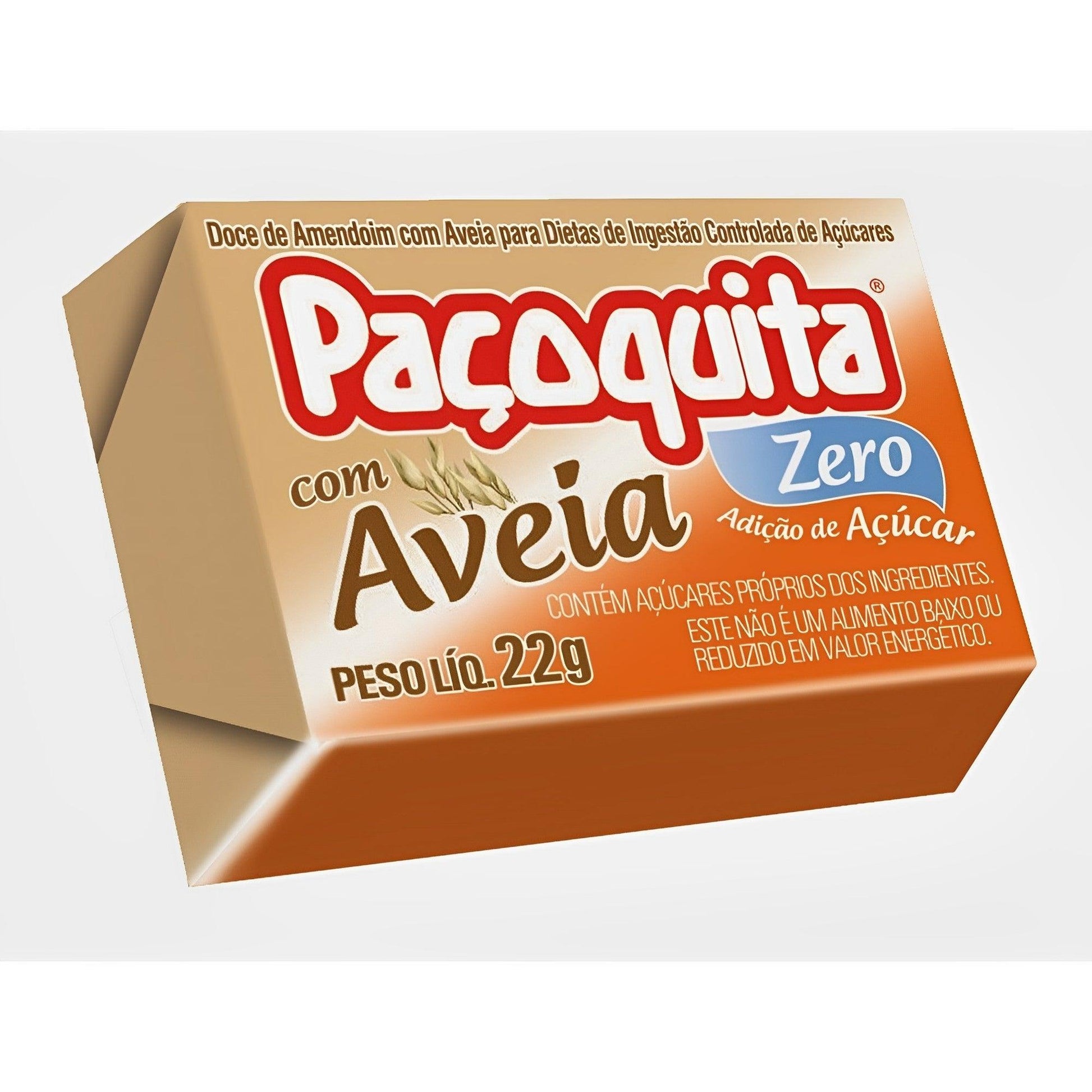 Paçoquita Brazilian Sweet Ground Peanut Zero with Oatmeal 15.23 oz. (Pack of 3) - Brazilian Shop