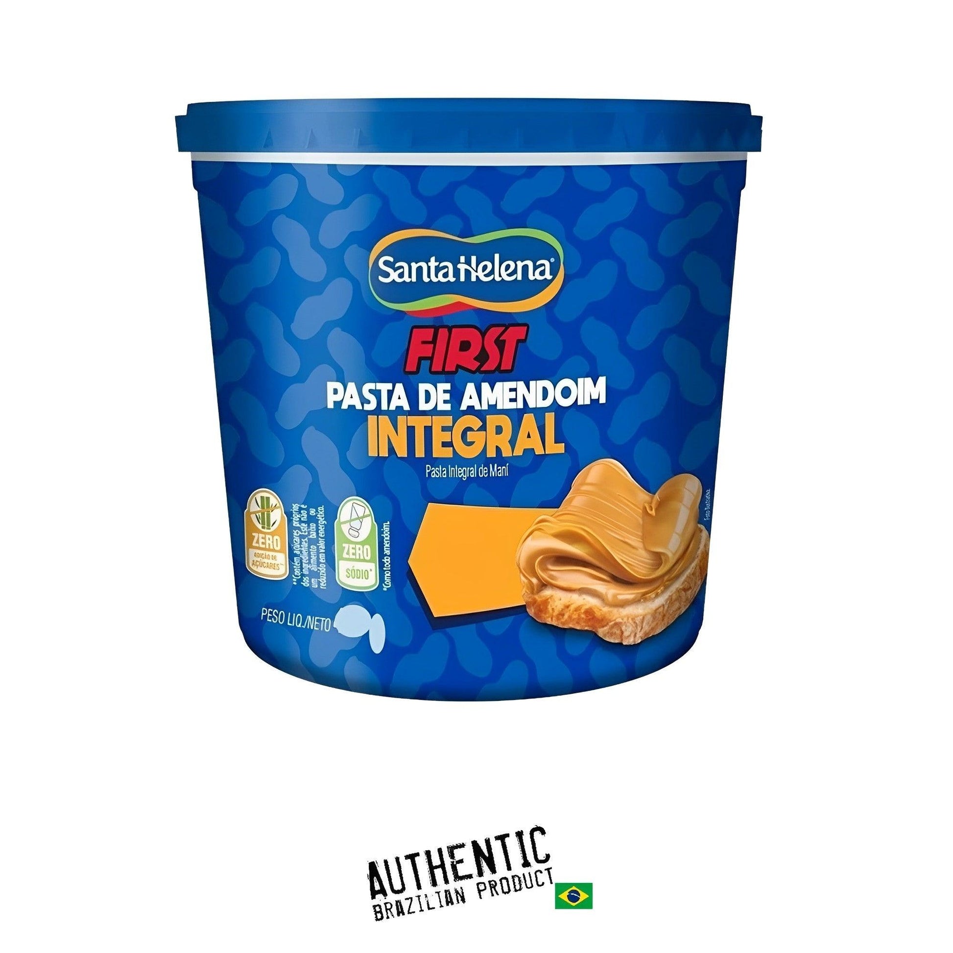 Paçoquita First - Whole Sweet Peanut Butter 35.62 oz. (1.01kg) - Brazilian Shop