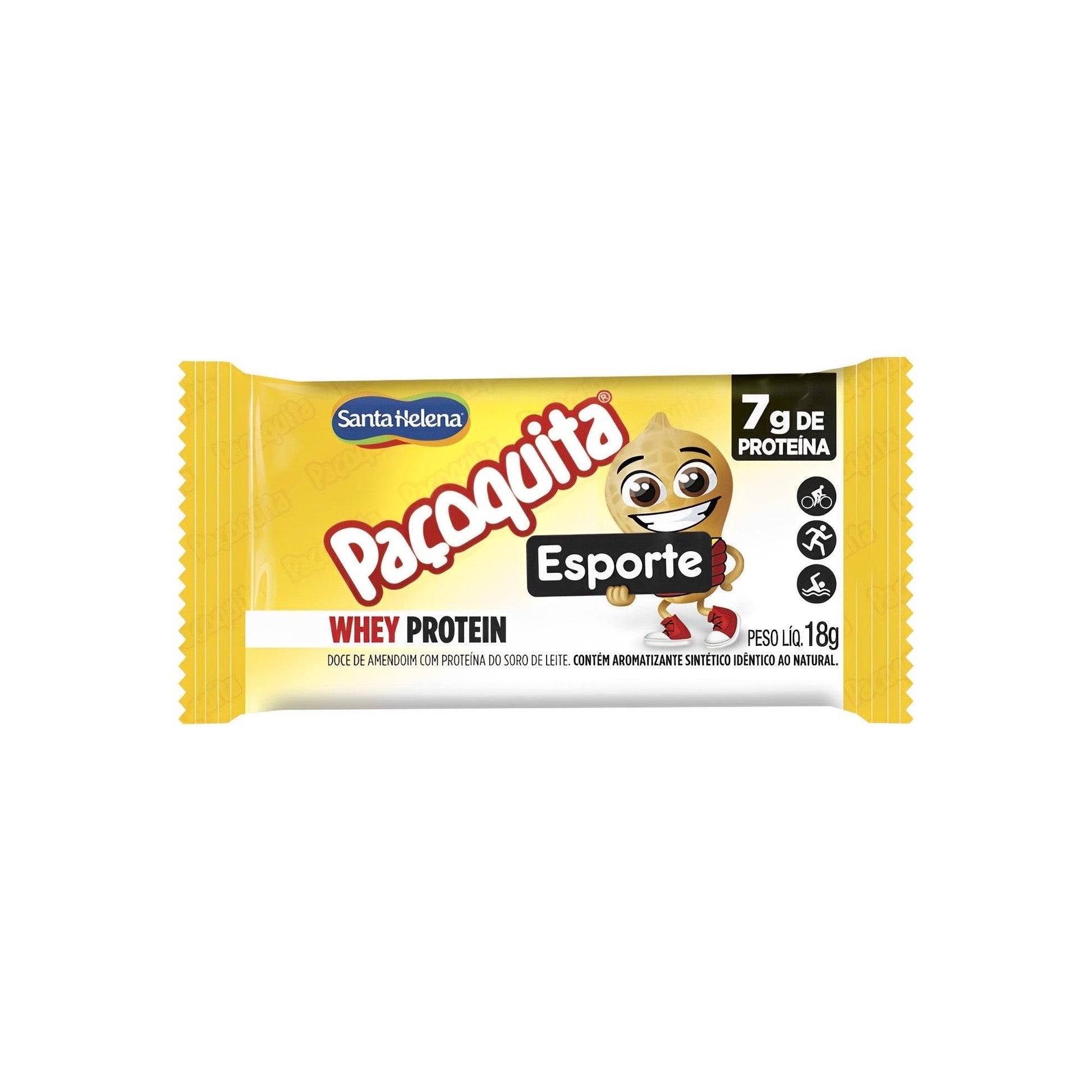 Paçoquita Sport Whey Protein Sweet Ground Peanut 15.24 oz. (Pack of 3) - Brazilian Shop