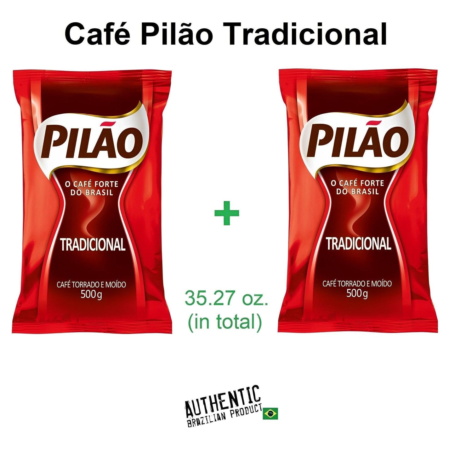 Pilao Traditional Coffee 17.64 oz (Pack of 2) - Brazilian Shop