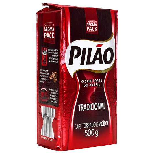 Pilao Traditional Coffee Vacuum-Sealed 17.64 oz (Pack of 2) - Brazilian Shop